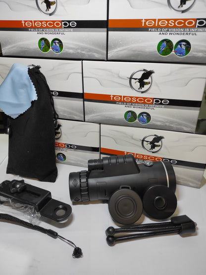 Kit Telescopio Monocular Profesional con Soporte para Movil