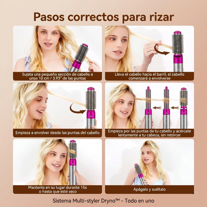 Multi-estilizador Dryno™ 5 en 1: Crea ondas, alisa o da volumen