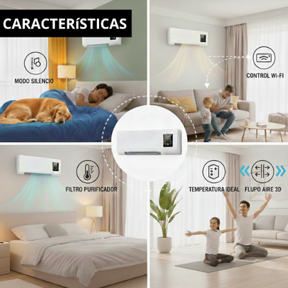 ClimaNova™ Aire Acondicionado 2 en 1 Portátil: Frío o Calor al Instante sin Instalación