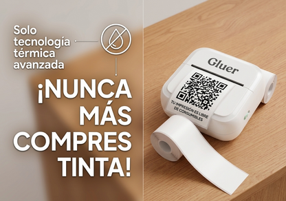 Gluer™ Mini Impresora Térmica para Móvil: Imprime Fotos, Notas y Pegatinas en Segundos sin Tinta