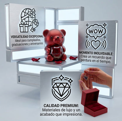 OSO Eternity™ con ROSA Eterna Elegante Perfecto para Mujer, Día de la Madre, Aniversario