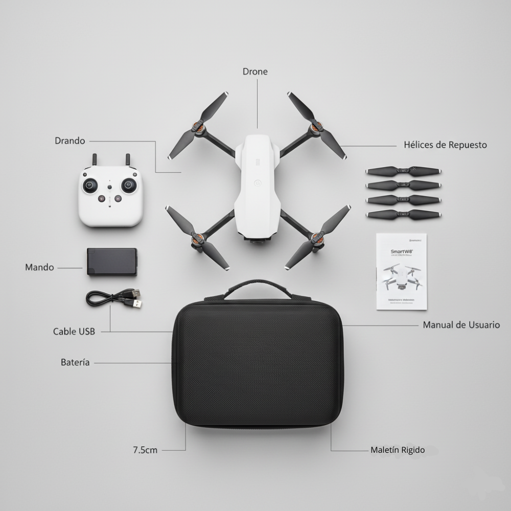 SmartW8™ Pro Max — Drone 4K Dual-Cam