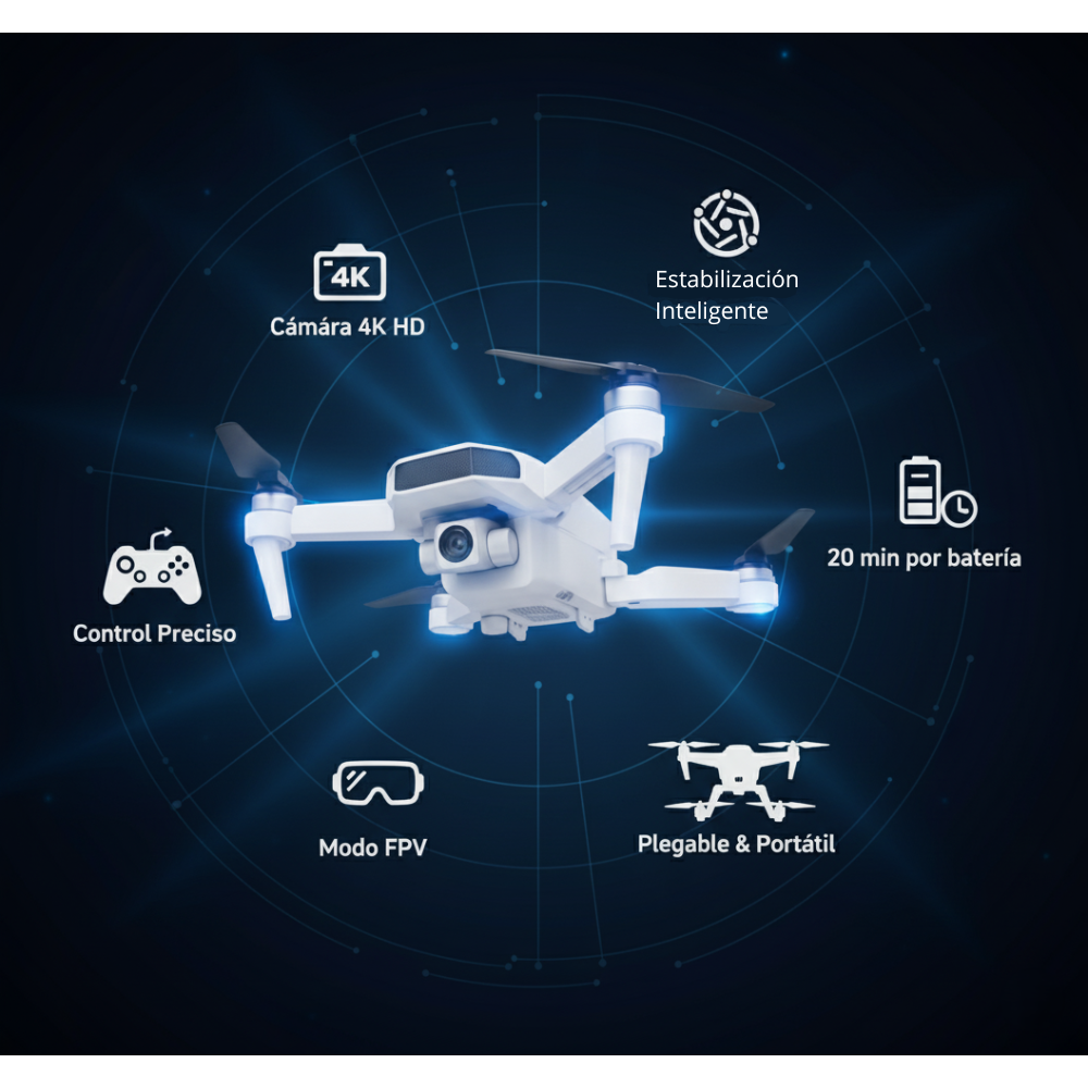 SmartW8™ Pro Max — Drone 4K Dual-Cam