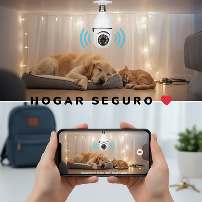 Cámara de Seguridad Inalámbrica Bombilla