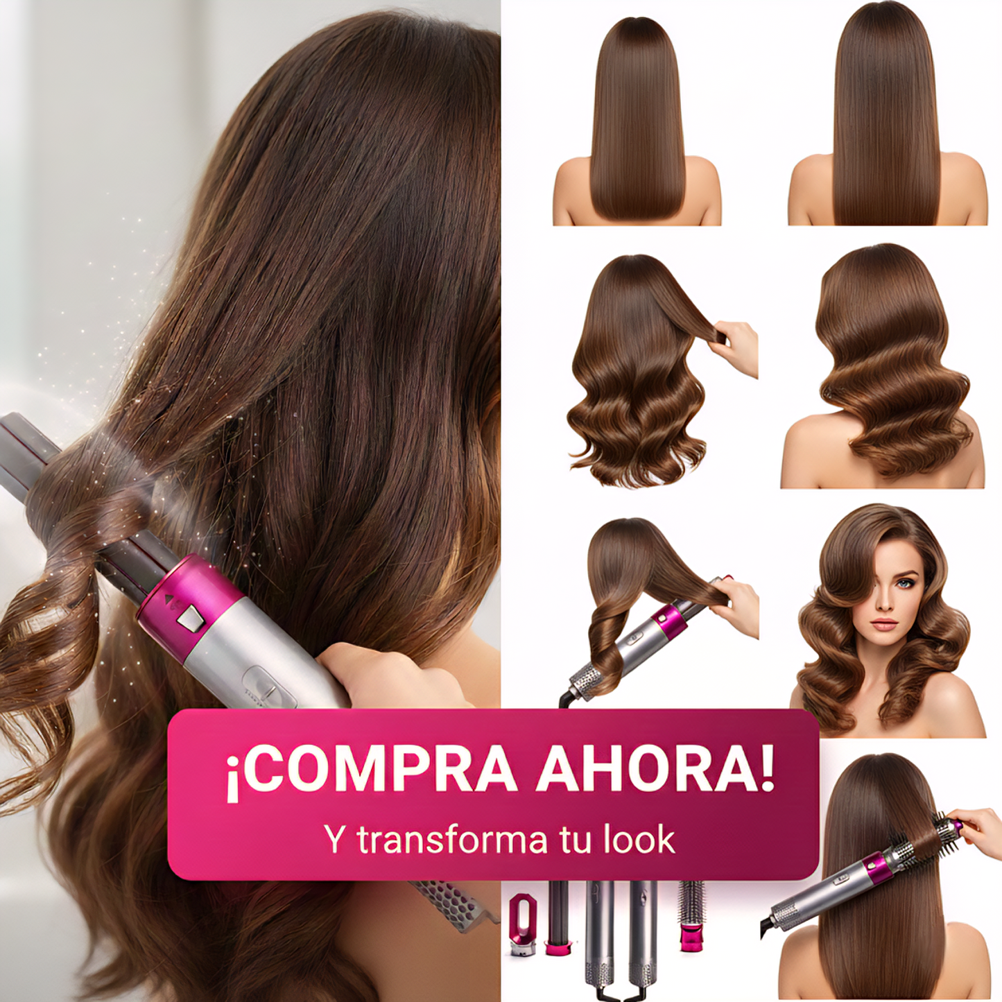 Cepillo Secador 5 en 1 Profesional | Estilo Dyson |