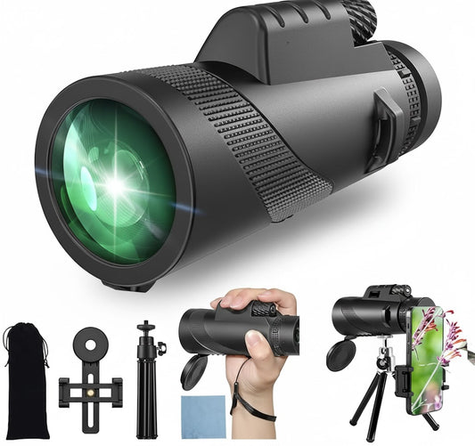 Telescopio Monocular Resistente al Agua con Tripode para Móvil - Axon™