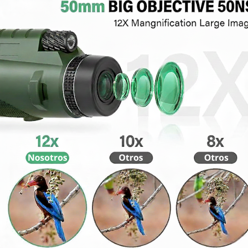 Telescopio Monocular Resistente al Agua con Tripode para Móvil - Axon™